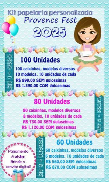 Kit 3 - OURO 100 itens